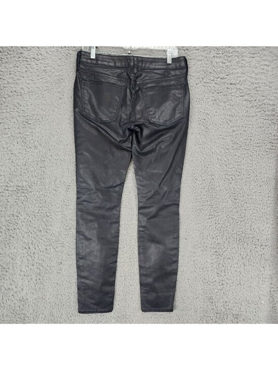 Rich & Skinny Jeans Womens 28 Black Stretch Coated Denim Skinny - Picture 9 of 14